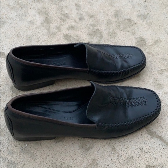 Cole Haan Women's Black Leather Braided Loafer Size 7.5 - Picture 3 of 7